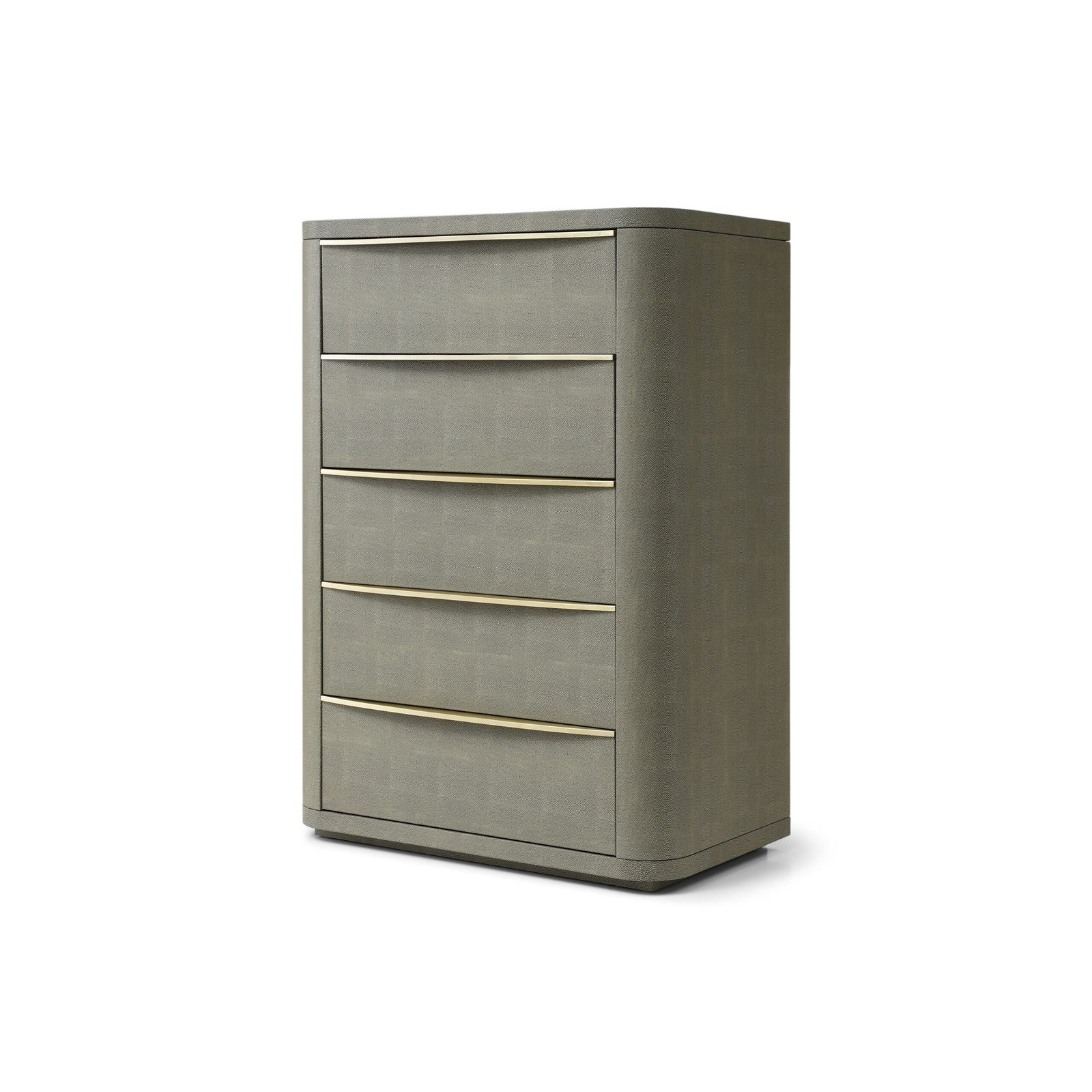 Modrest Lois - Modern Beige Shagreen + Brass Chest