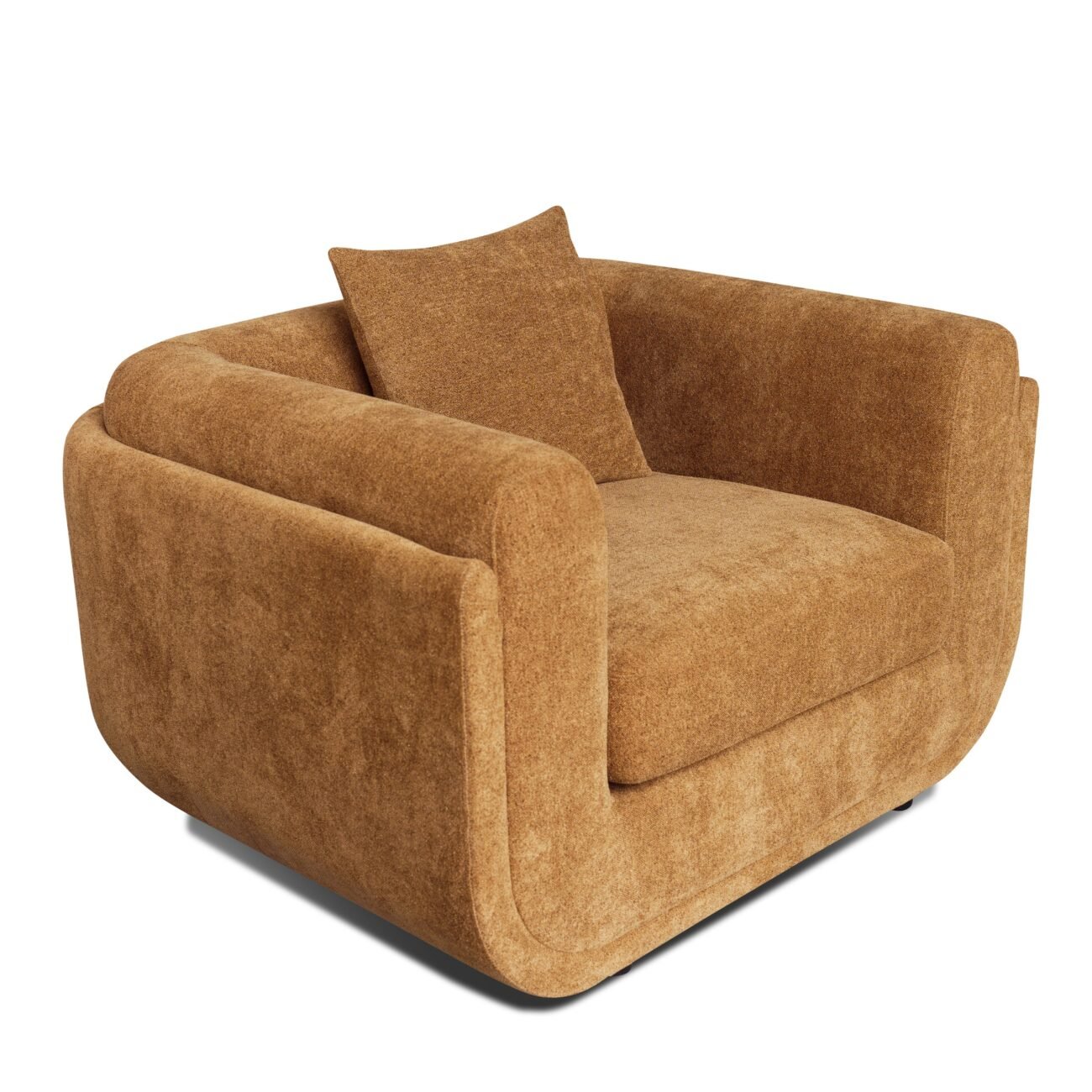 Divani Casa Tiene - Modern Orange Fabric Chair