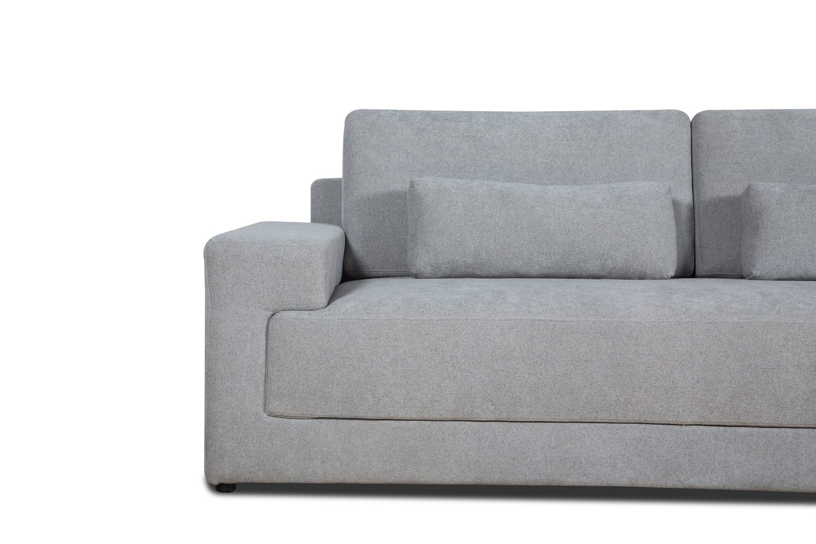 Divani Casa Loki - Modern Grey Fabric 3-Seat Sofa - Image 3