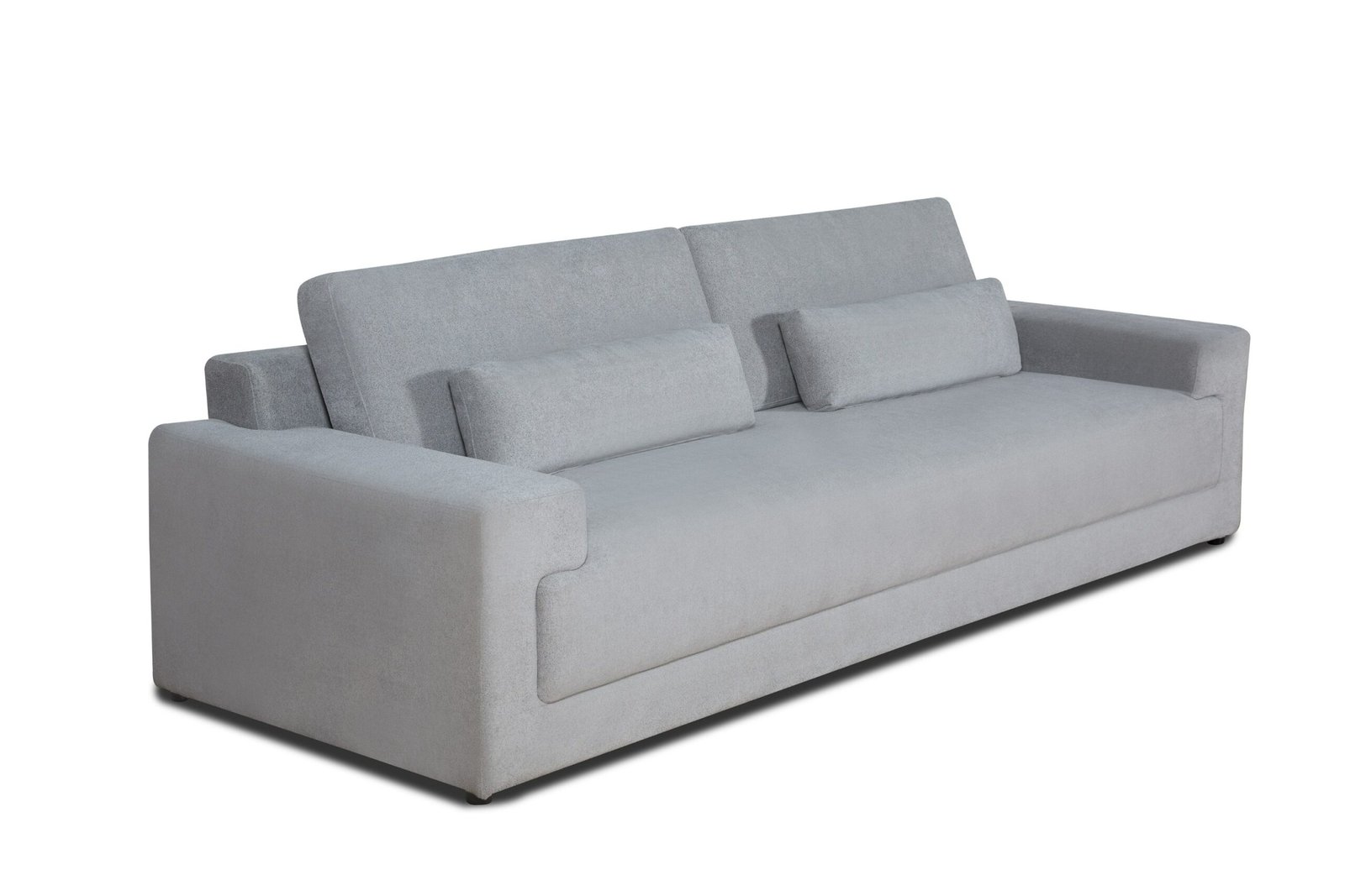 Divani Casa Loki - Modern Grey Fabric 4-Seat Sofa - Image 2