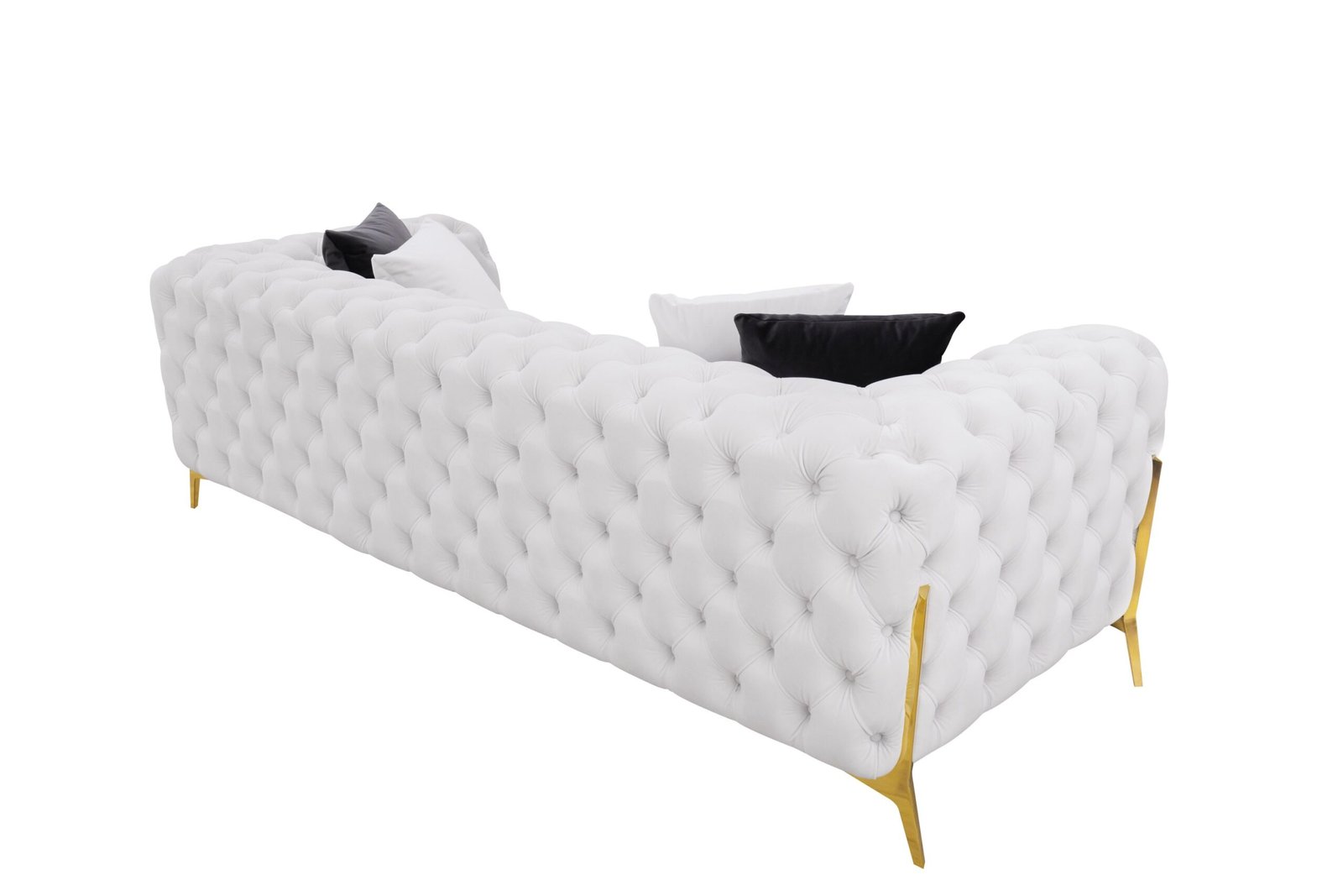 Divani Casa Clarice - Transitional Light Beige Velvet Sofa Set - Image 3