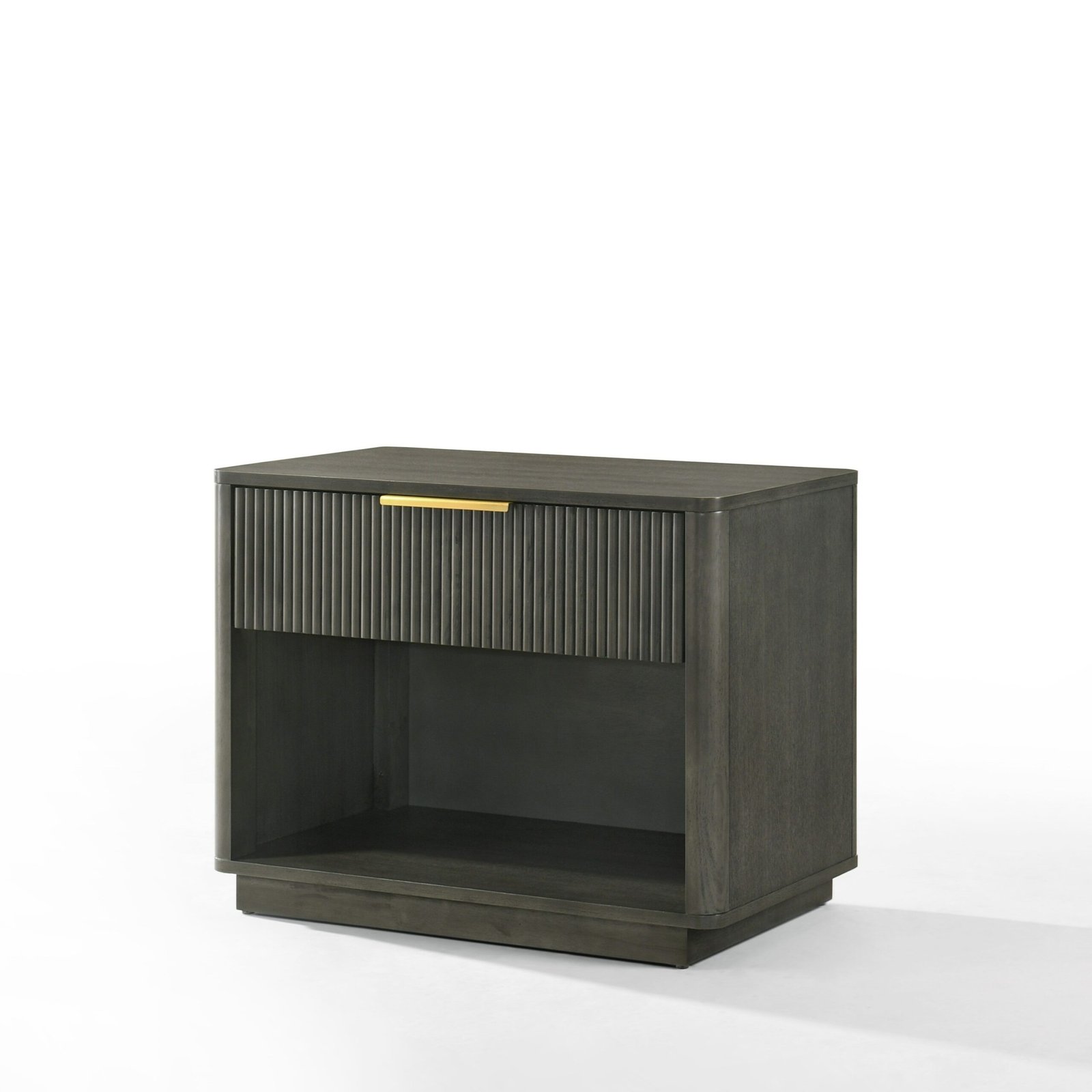 Nova Domus Santa Barbara + Santa Monica - Modern Grey Fabric + Grey Wash Bedroom Set - Image 4
