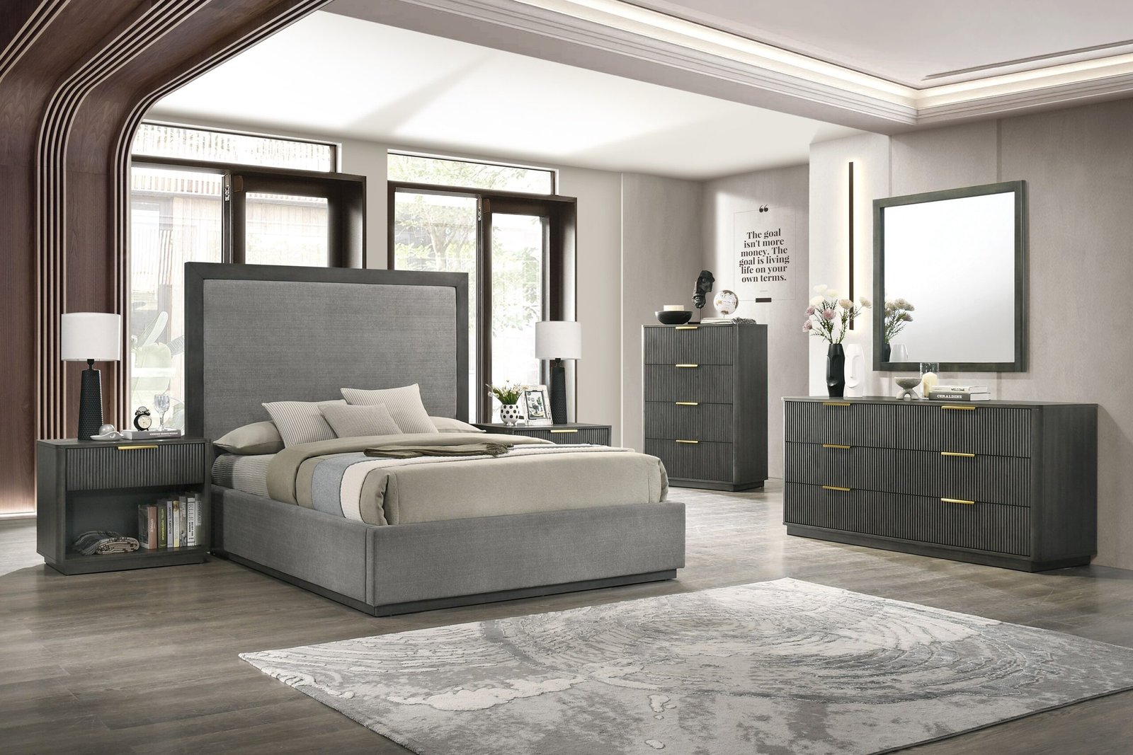 Nova Domus Santa Monica - Modern Grey Wash Nightstand - Image 3