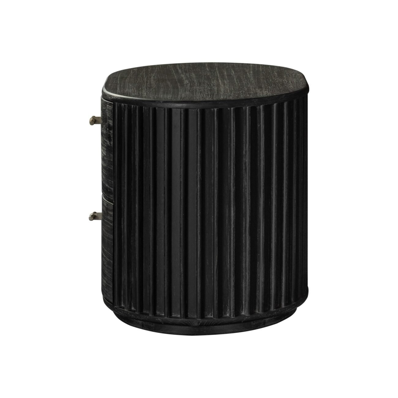 Modrest Fields - Modern Black Acacia Nightstand - Image 4