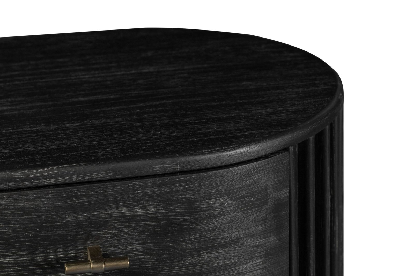 Modrest Fields - Modern Black Acacia Nightstand - Image 5