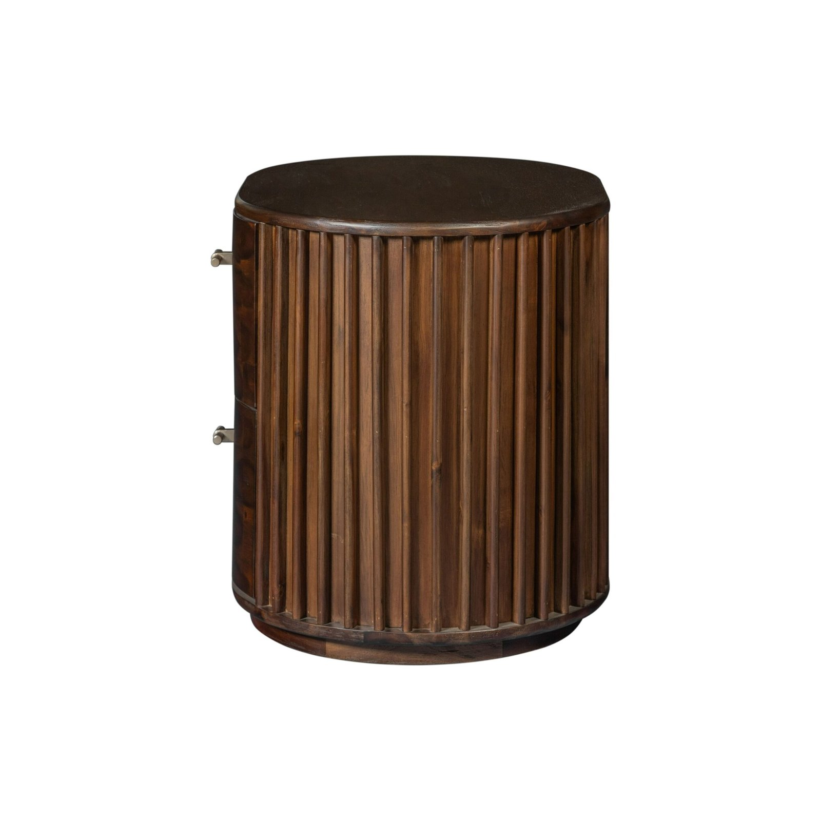 Modrest Fields - Modern Walnut Acacia Nightstand - Image 4