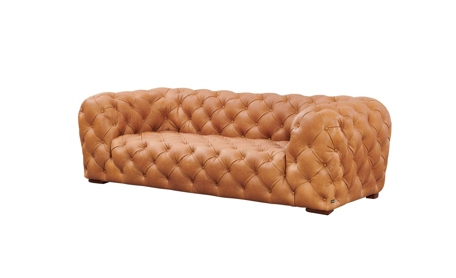Divani Casa Dexter - Transitional Camel Full Italian Leather Sofa - Image 2