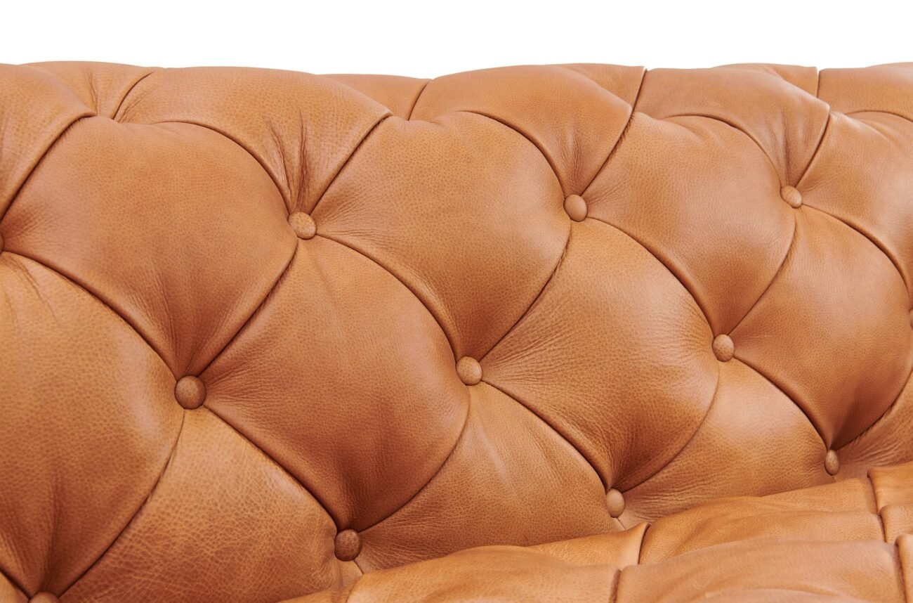 Divani Casa Dexter - Transitional Camel Full Italian Leather Sofa - Image 5
