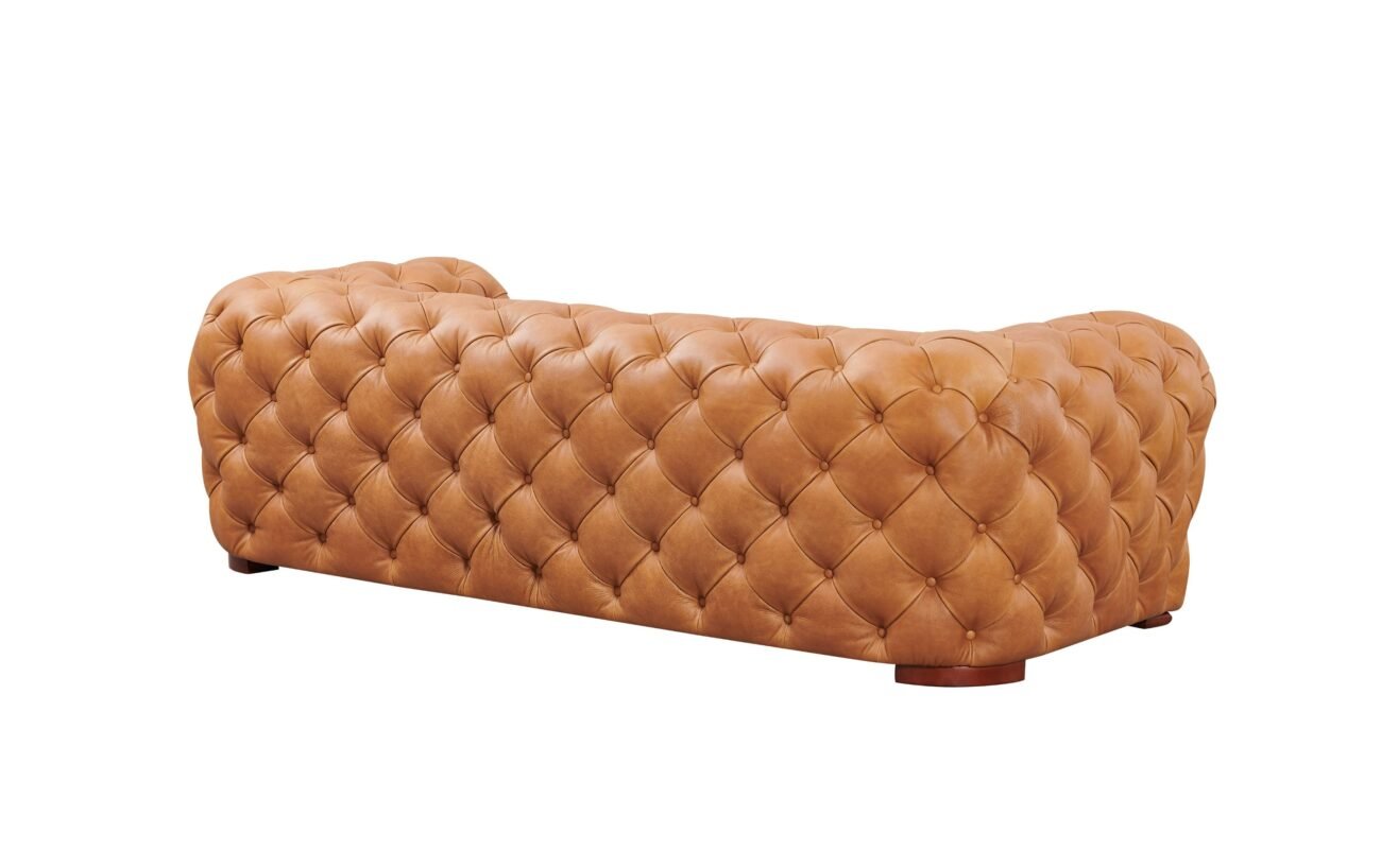 Divani Casa Dexter - Transitional Camel Full Italian Leather Sofa - Image 3
