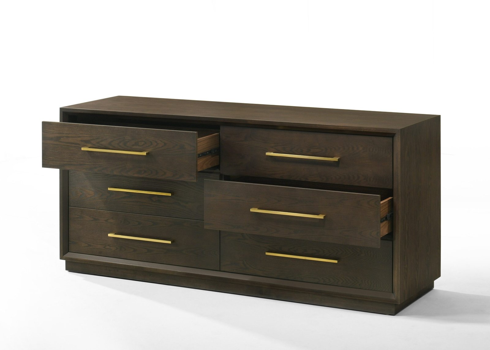 Modrest Manhattan - Contemporary Brown Oak and Gold Dresser - Image 2