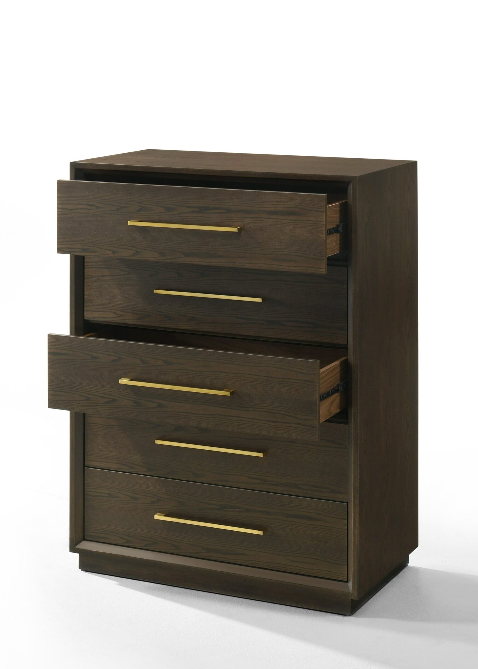 Modrest Manhattan - Contemporary Brown Oak and Gold Chest - Image 2