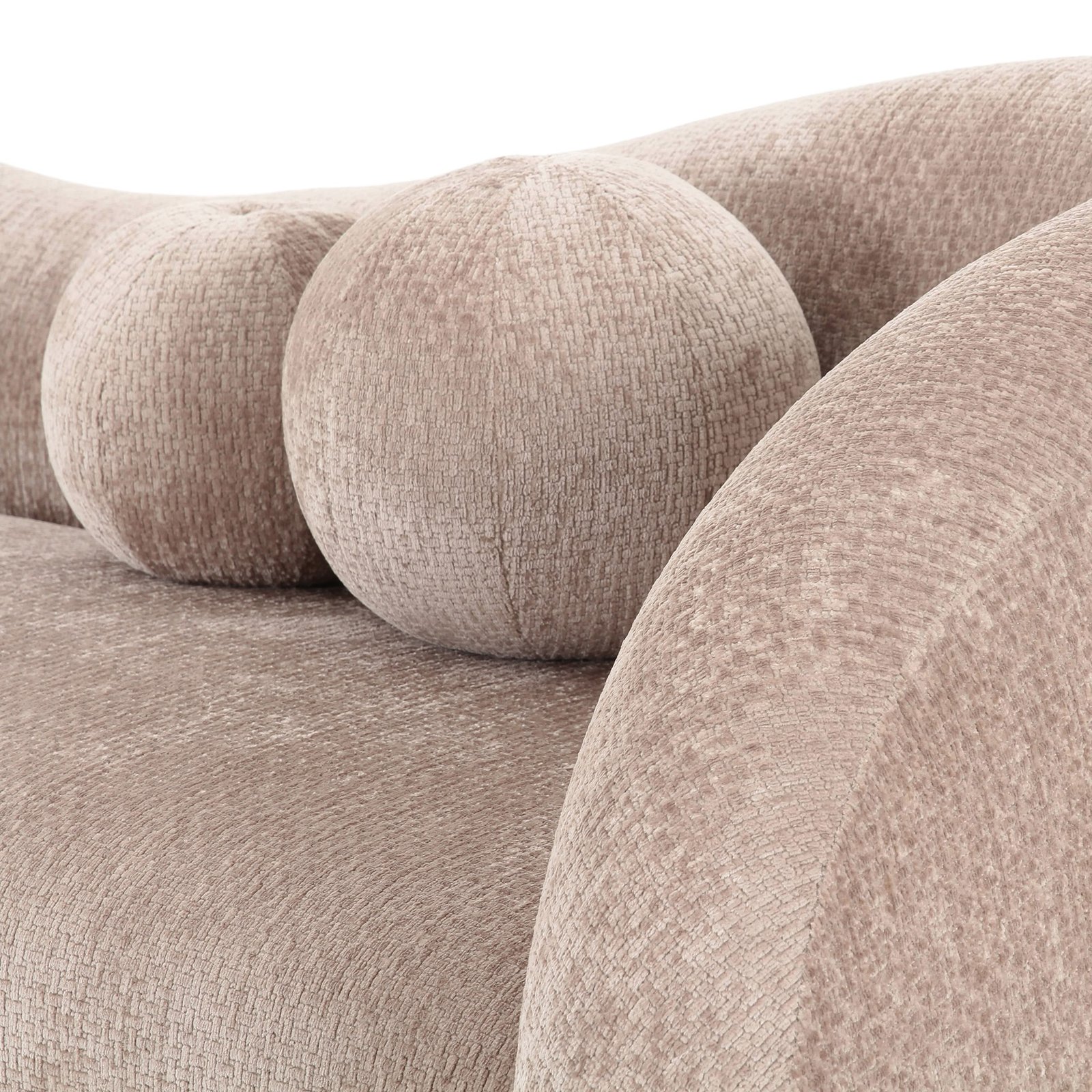 Divani Casa Calico - Contemporary Beige Fabric 4-Seat Sofa - Image 4