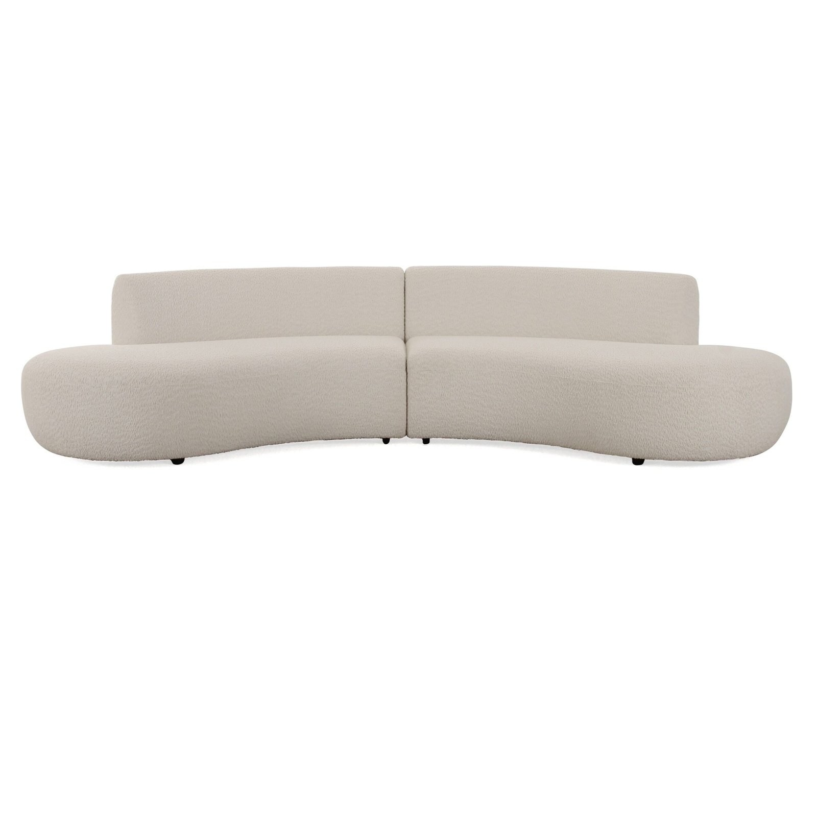 Divani Casa Weldon - Modern Off-White Fabric Curved Sectional - Image 3