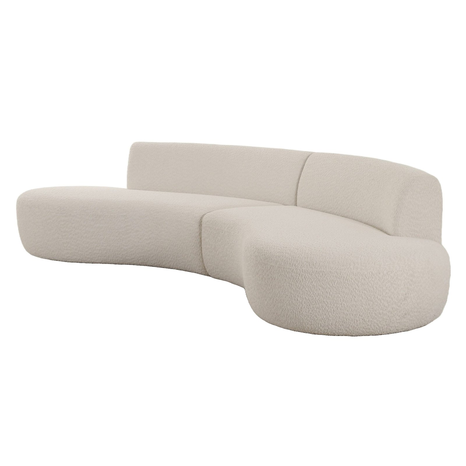 Divani Casa Weldon - Modern Off-White Fabric Curved Sectional - Image 5