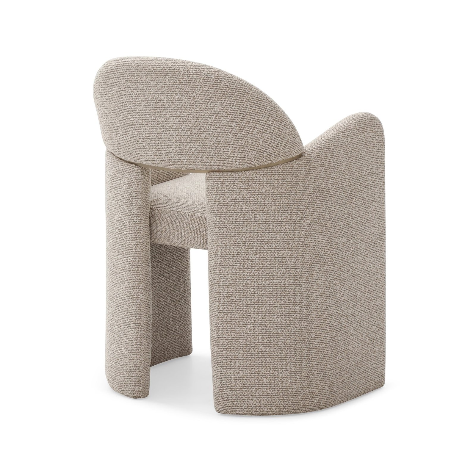 Modrest Ashley - Modern Beige Fabric + Brushed Brass Dining Chair - Image 3