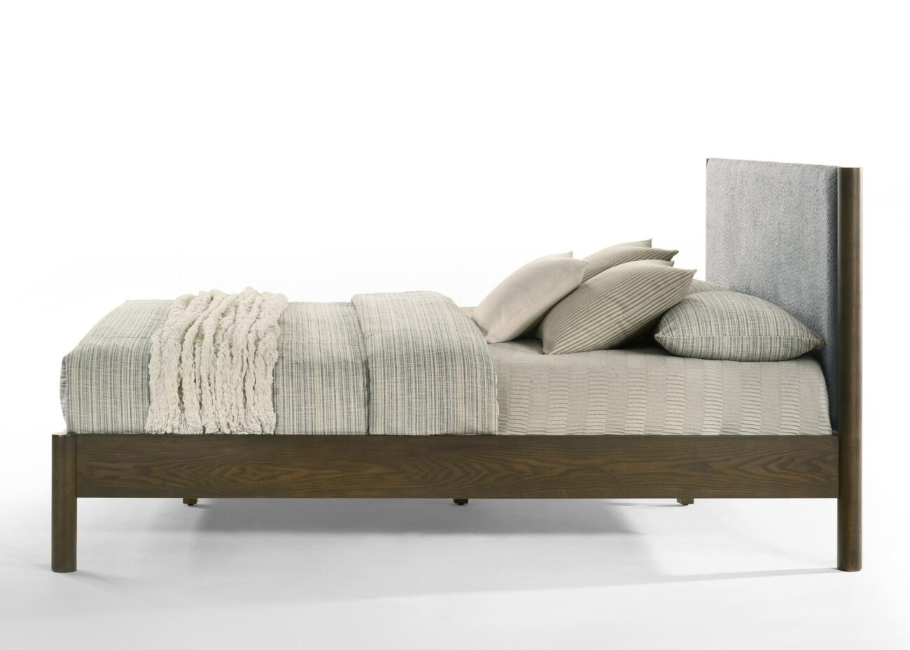 Modrest Carolina - Modern Grey Fabric + Wenge Bedroom Set - Image 3