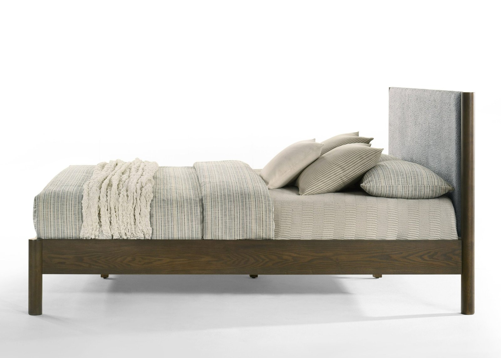Modrest Carolina - Modern Grey Fabric + Wenge Bedroom Set - Image 3