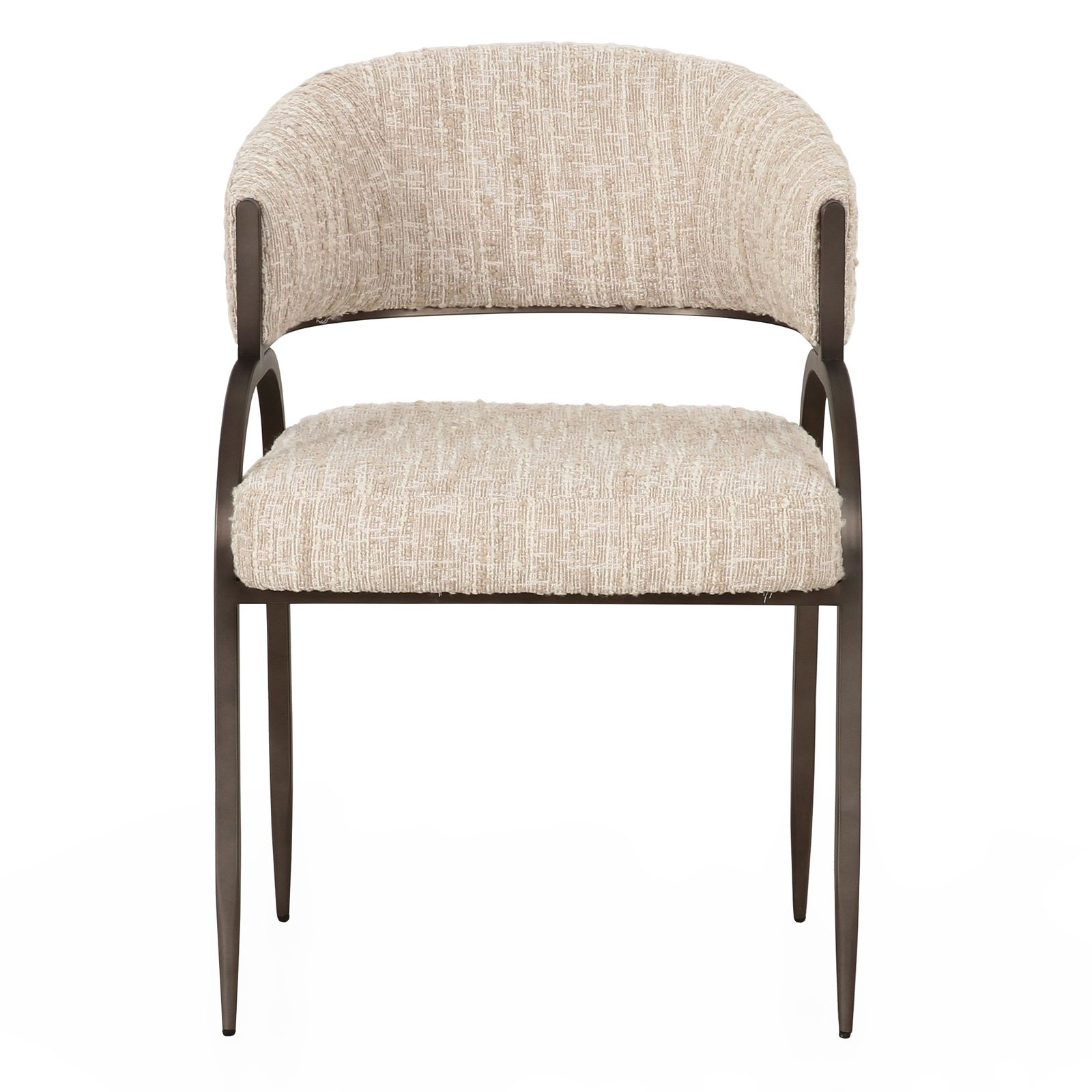 Modrest Kobe - Modern Beige Fabric Dining Chair