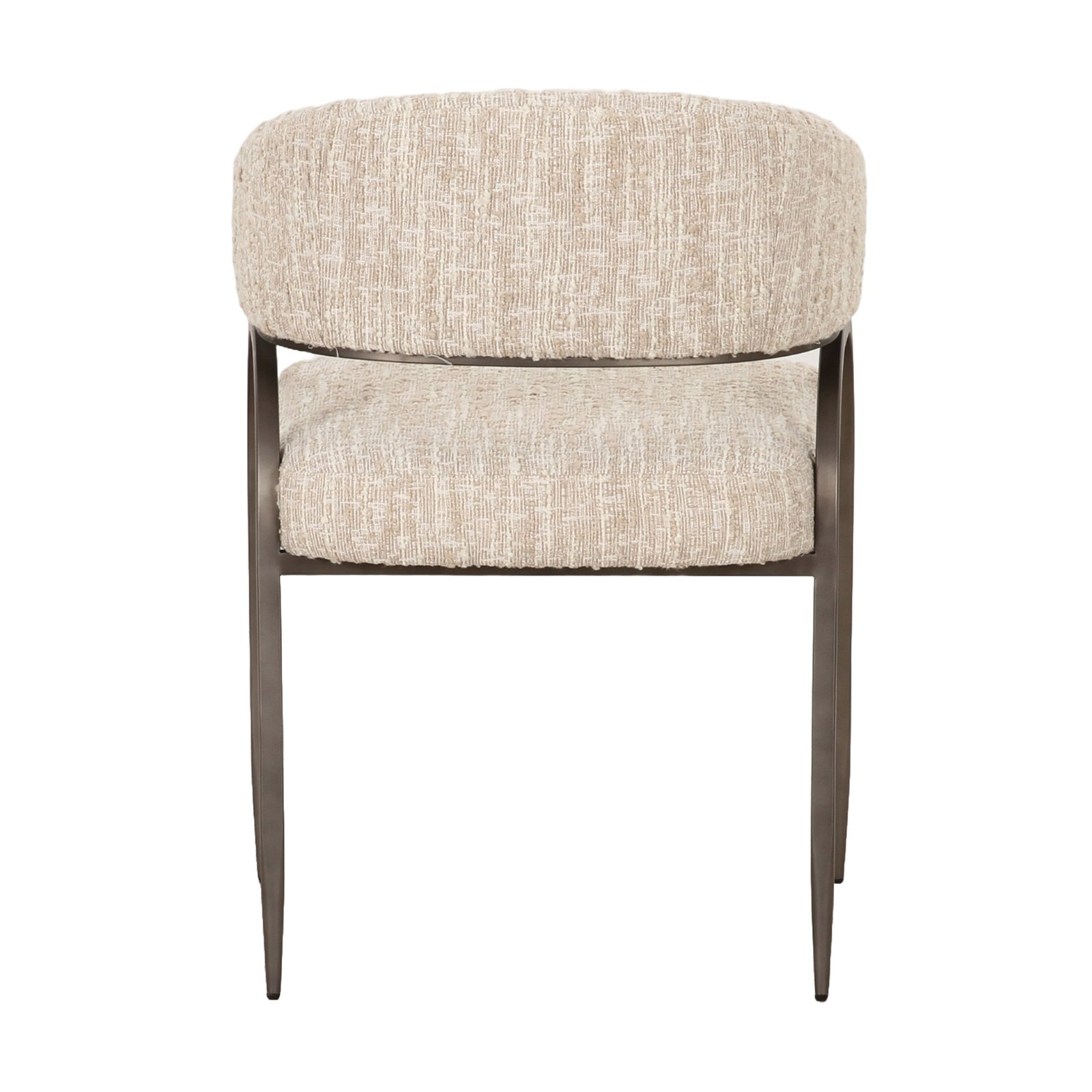 Modrest Kobe - Modern Beige Fabric Dining Chair - Image 4
