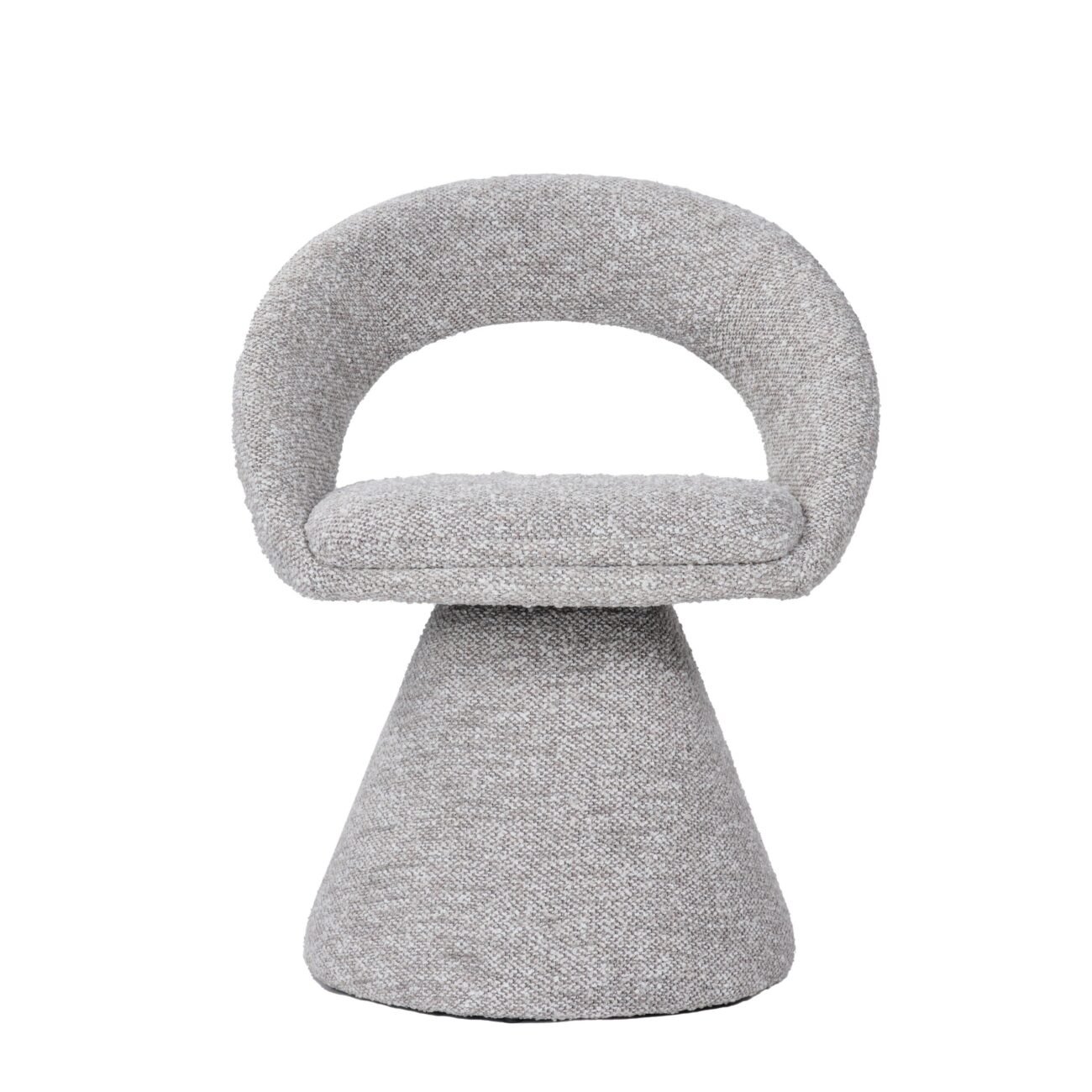 Modrest Wiles - Modern Grey Fabric Swivel Dining Chair