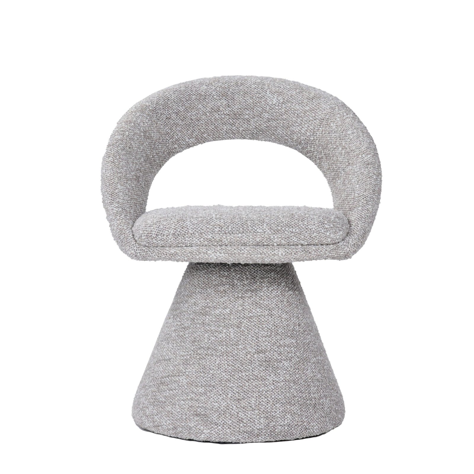 Modrest Wiles - Modern Grey Fabric Swivel Dining Chair
