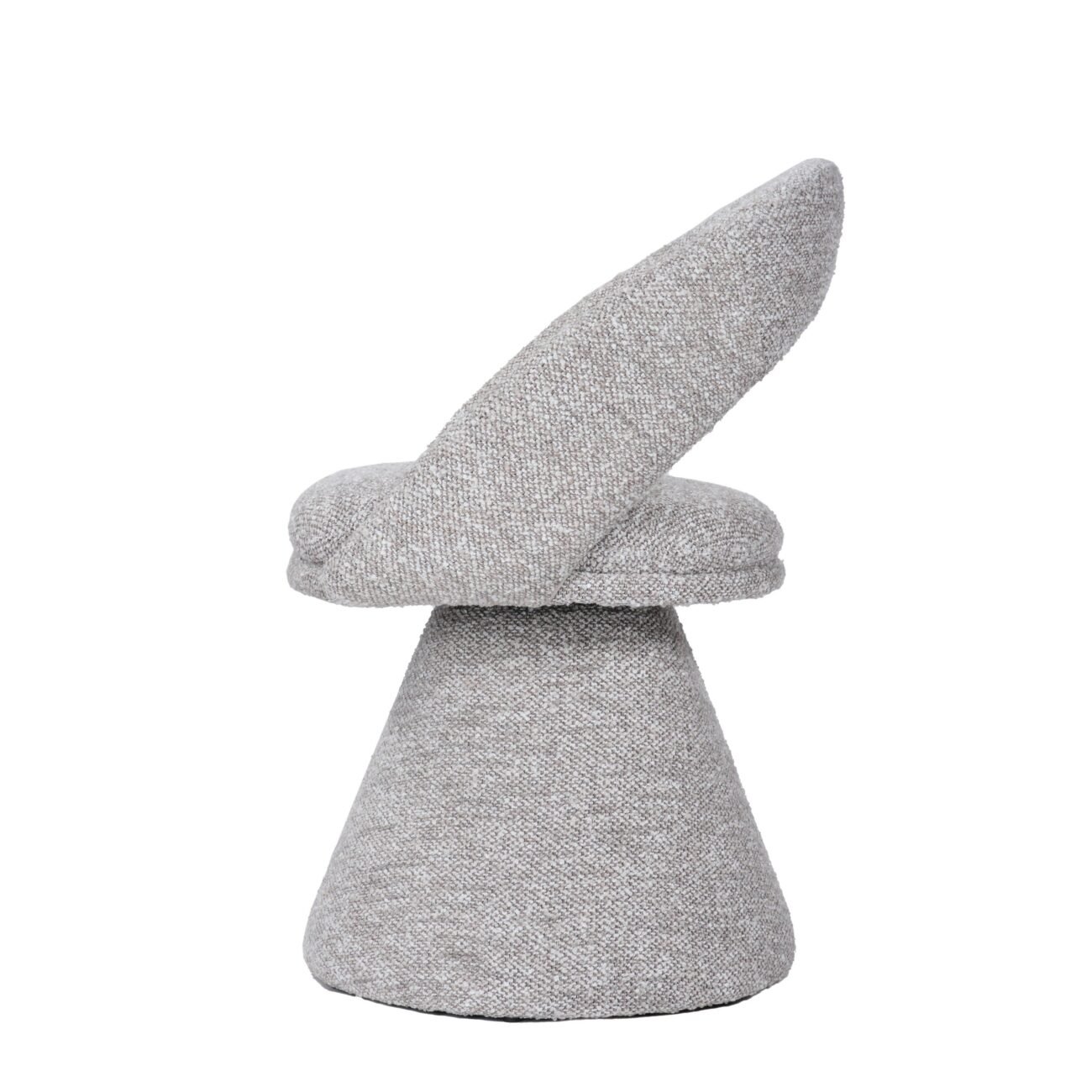 Modrest Wiles - Modern Grey Fabric Swivel Dining Chair - Image 2