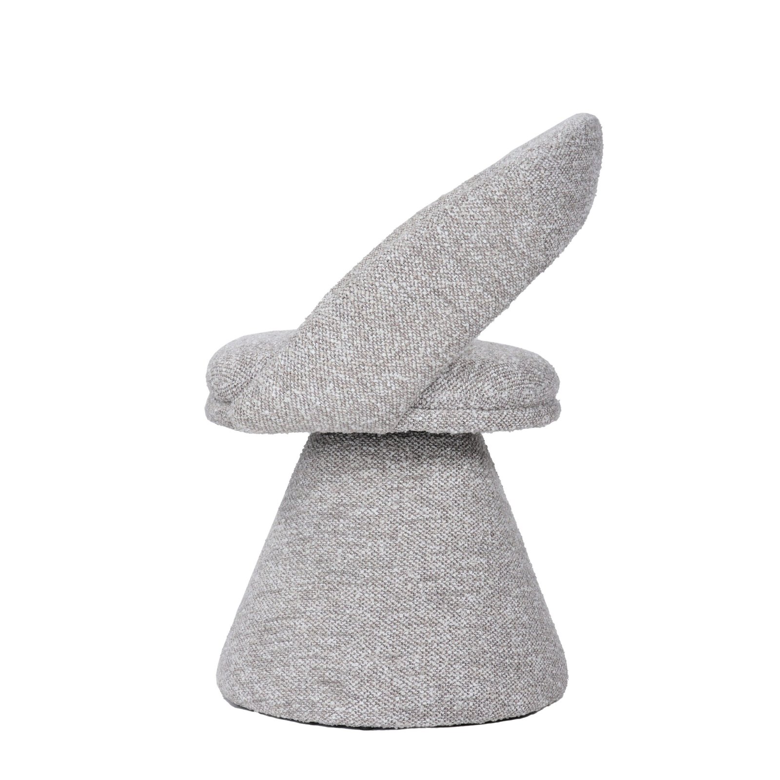Modrest Wiles - Modern Grey Fabric Swivel Dining Chair - Image 2