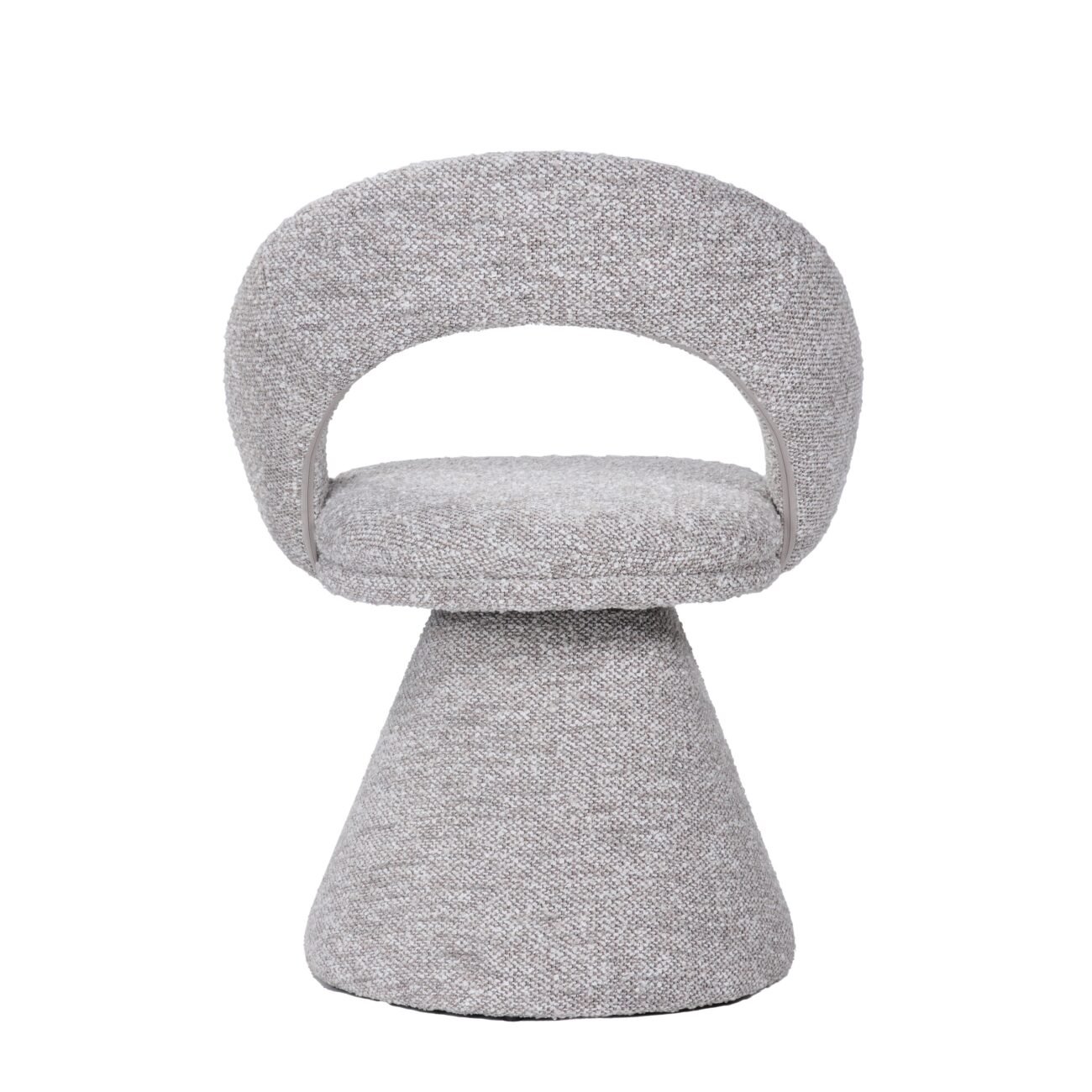 Modrest Wiles - Modern Grey Fabric Swivel Dining Chair - Image 4
