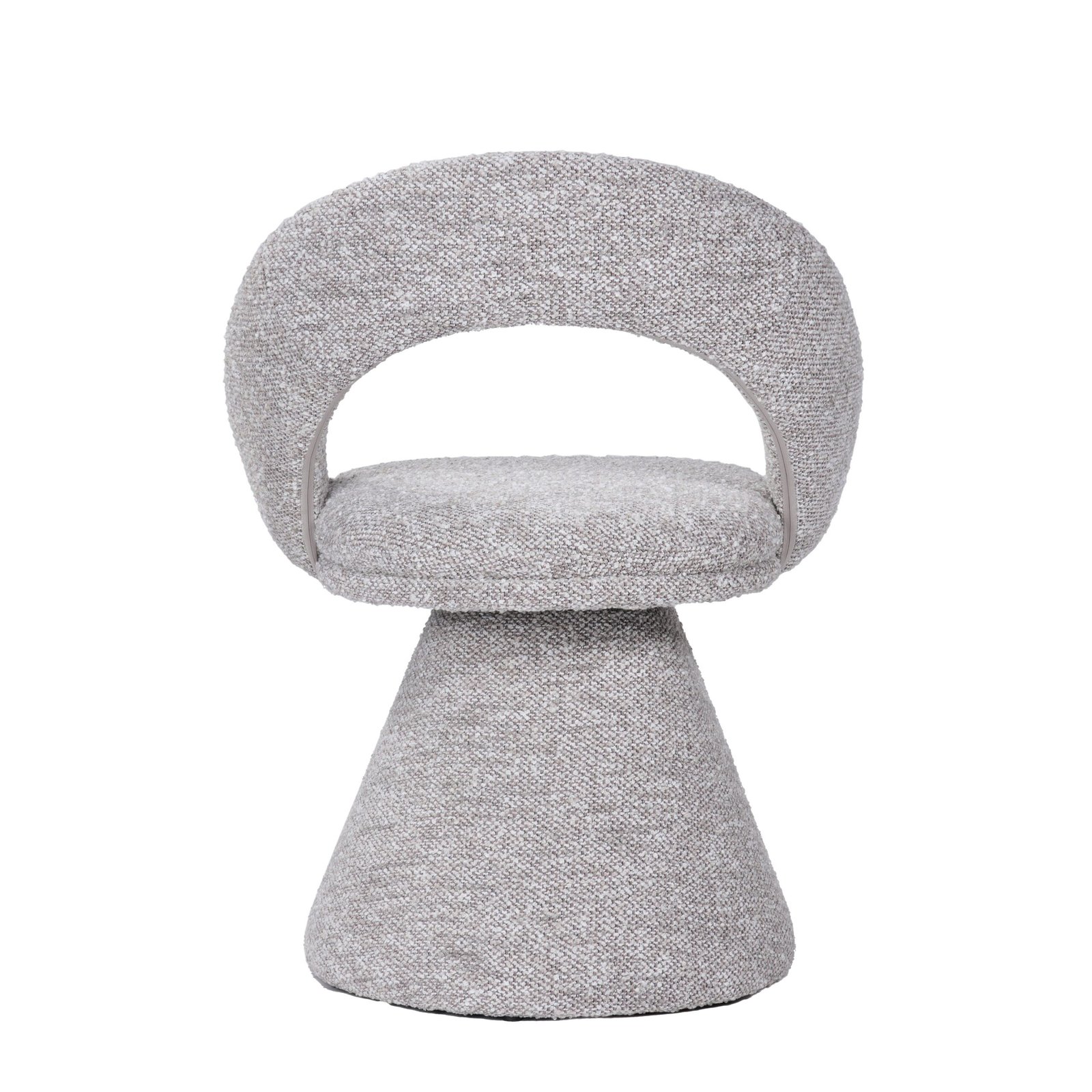 Modrest Wiles - Modern Grey Fabric Swivel Dining Chair - Image 4