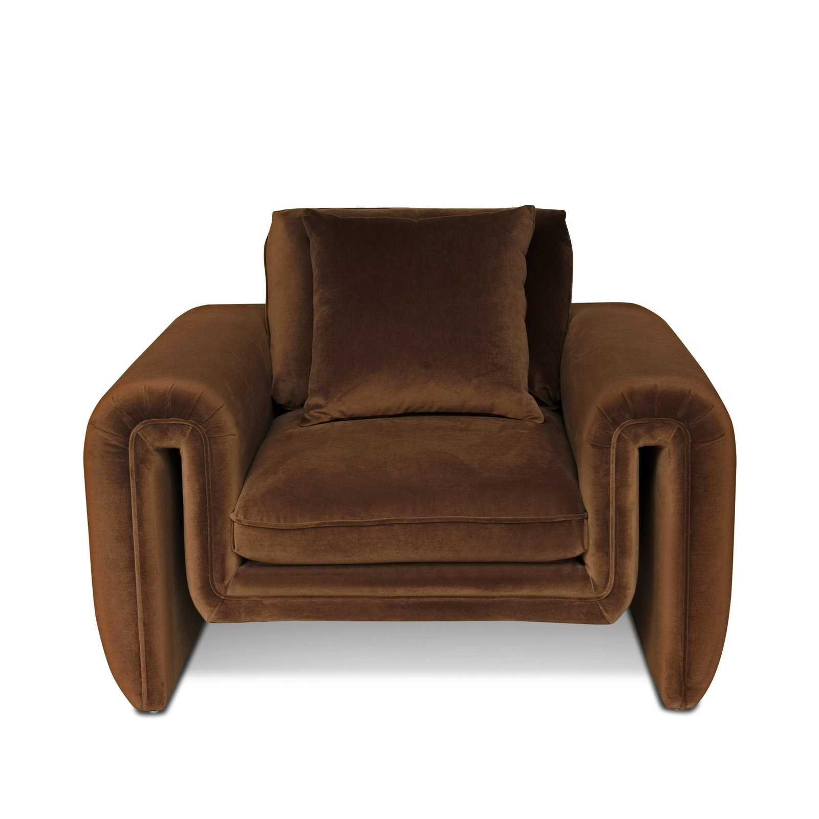 Divani Casa Bentley - Modern Brown Velvet Sofa Set - Image 3