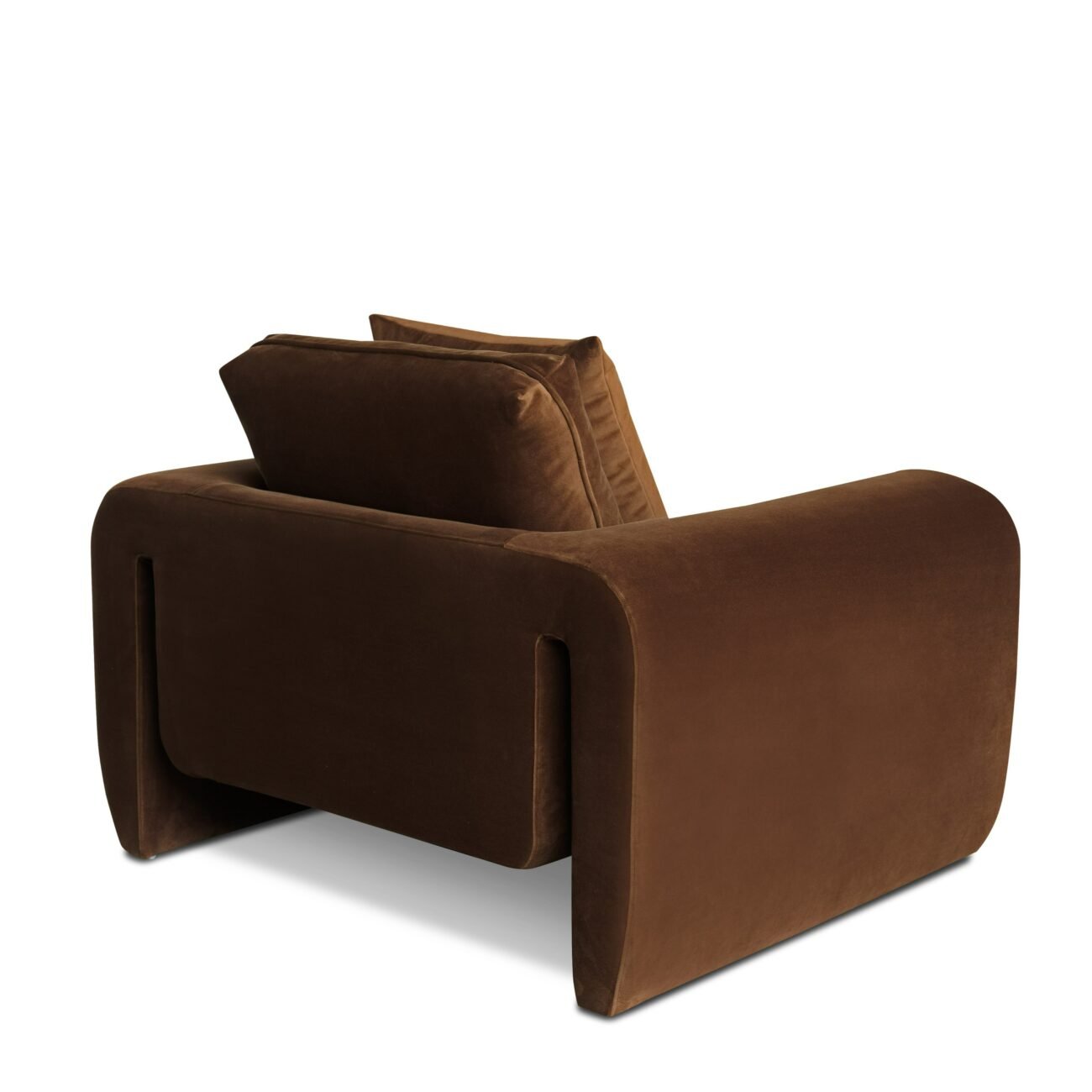 Divani Casa Bentley - Modern Brown Velvet Chair - Image 2