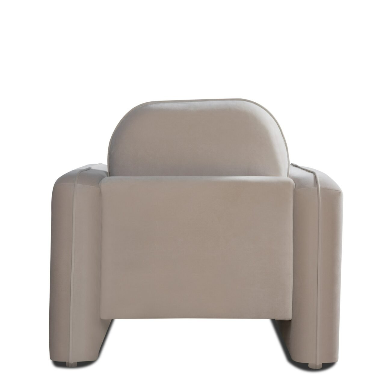 Divani Casa Gaston - Modern Taupe Velvet Chair - Image 2