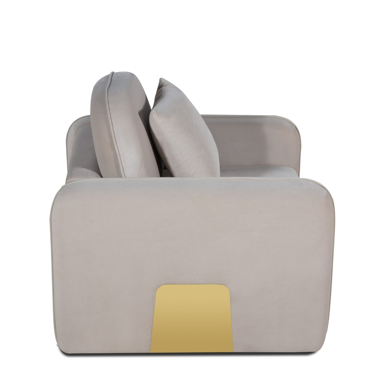 Divani Casa Gaston - Modern Taupe Velvet Chair - Image 3
