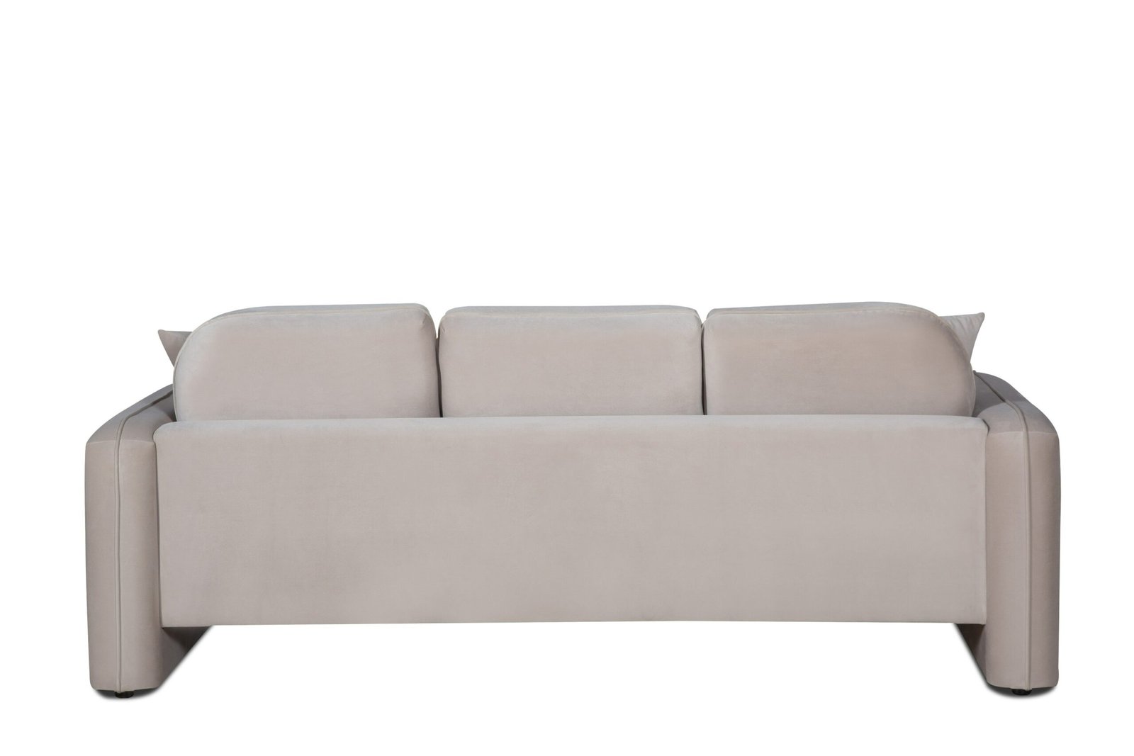 Divani Casa Gaston - Modern Taupe Velvet Sofa - Image 3