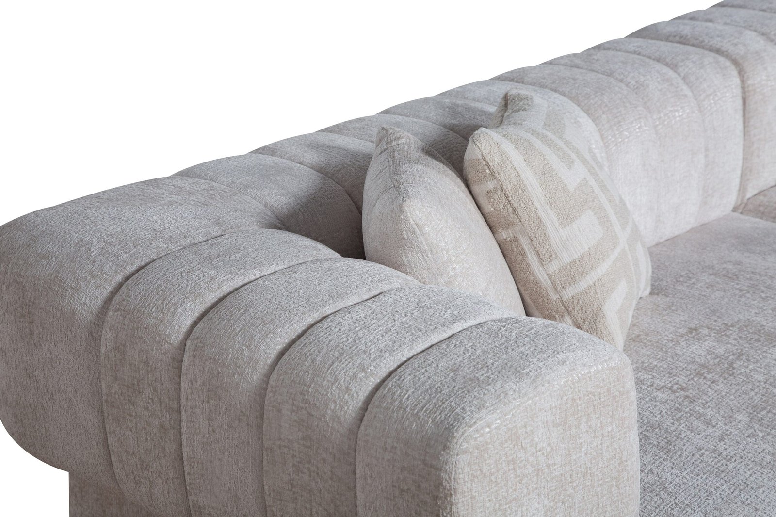 Divani Casa Moreno - Modern Beige Fabric 4-Seater Sofa - Image 5
