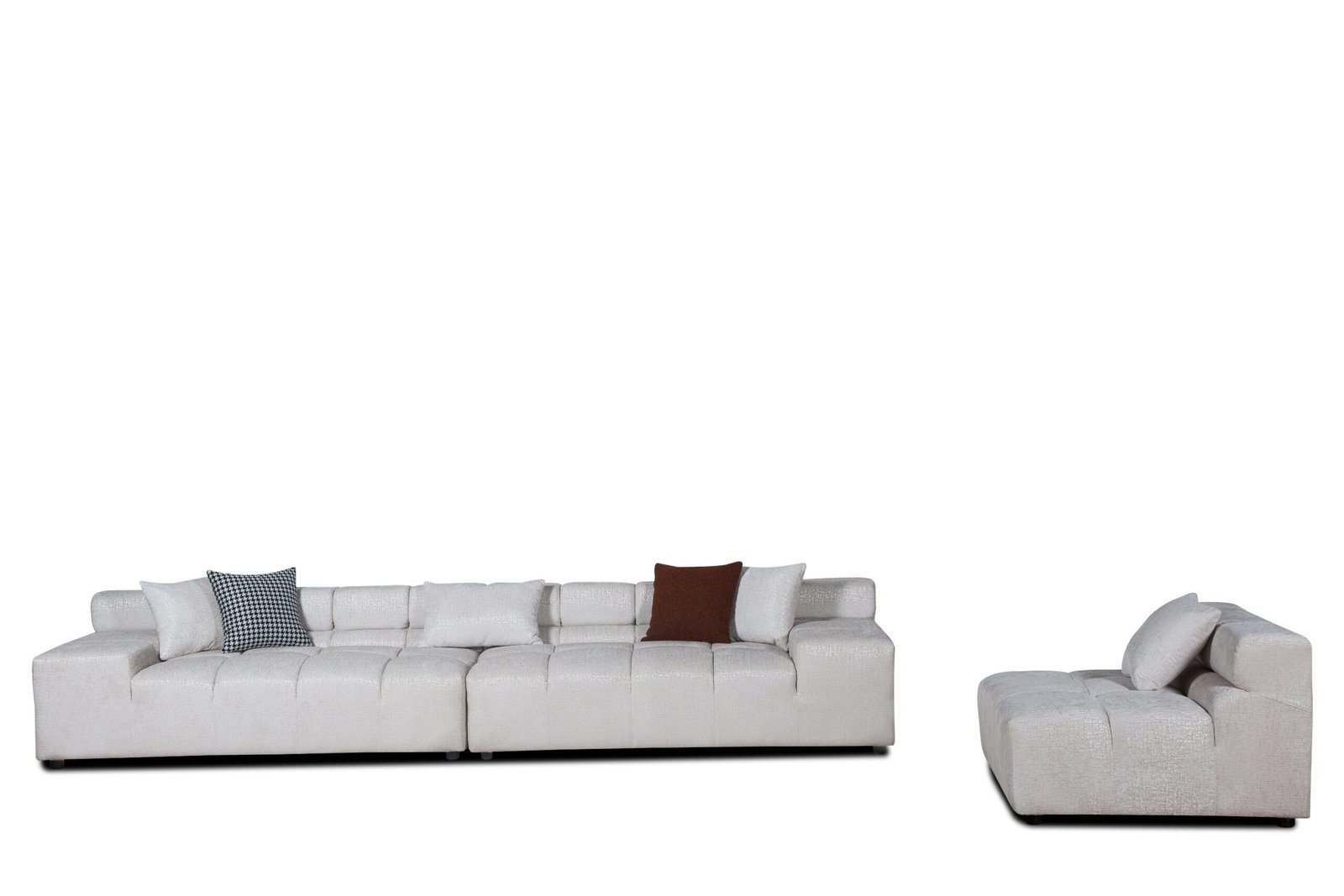 Divani Casa Rhonda - Modern Beige Fabric Modular Sectional Sofa - Image 2