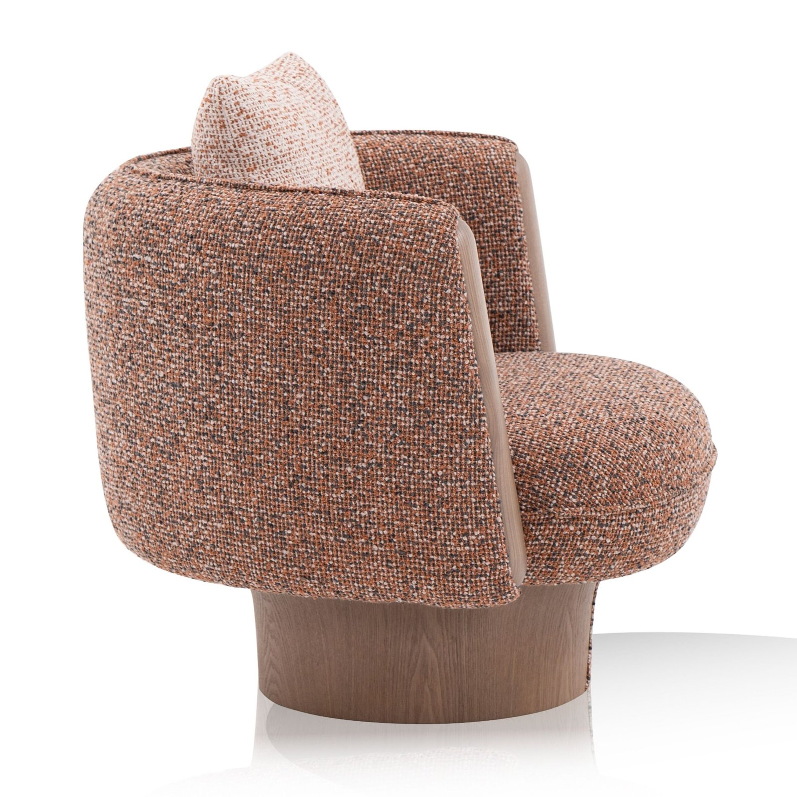 Divani Casa Raywood - Modern Multicolered Boucle Fabric + Ash Accent Chair