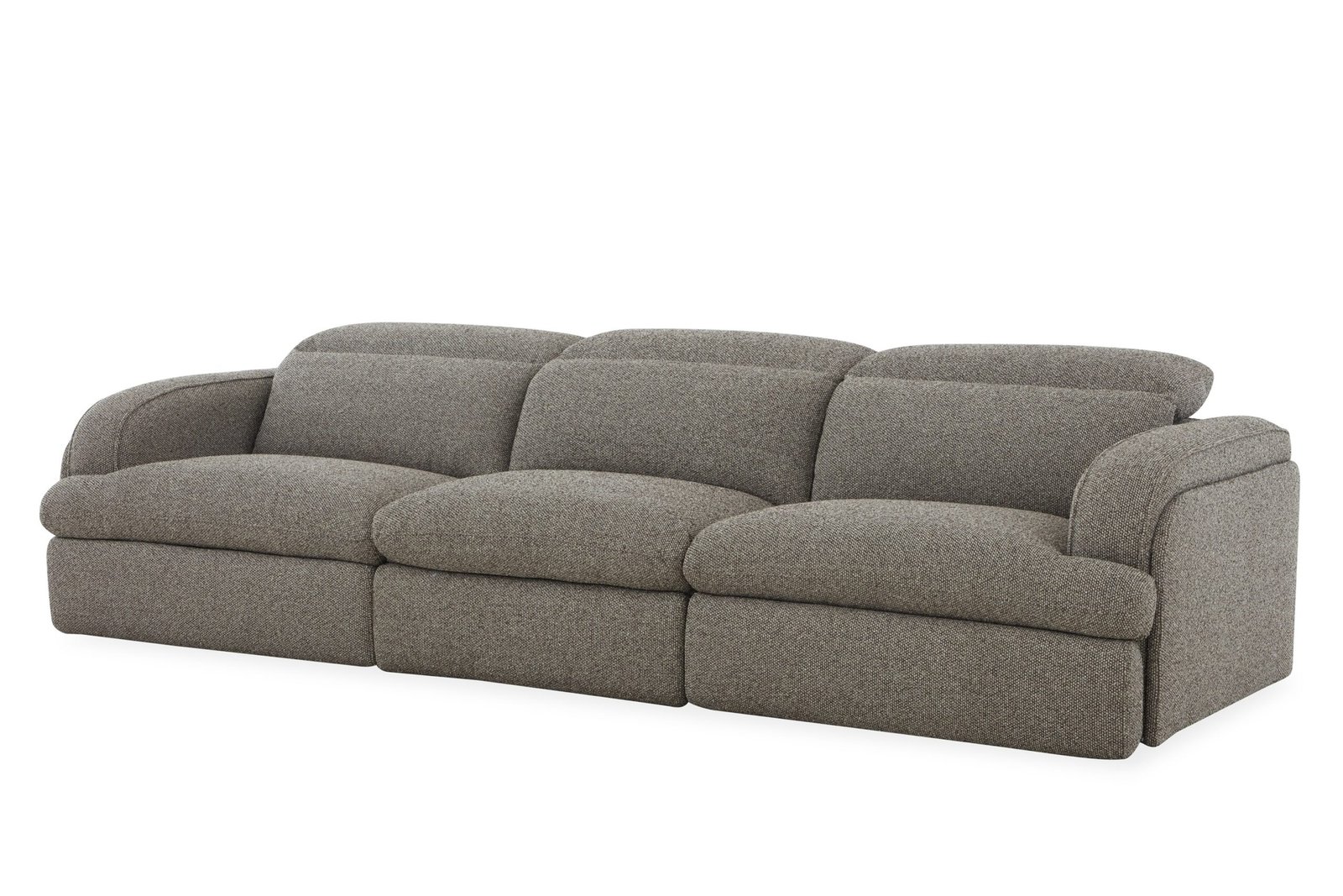 Divani Casa Ambler - Modern Brown Fabric Sofa w/ 2 Power Recliners