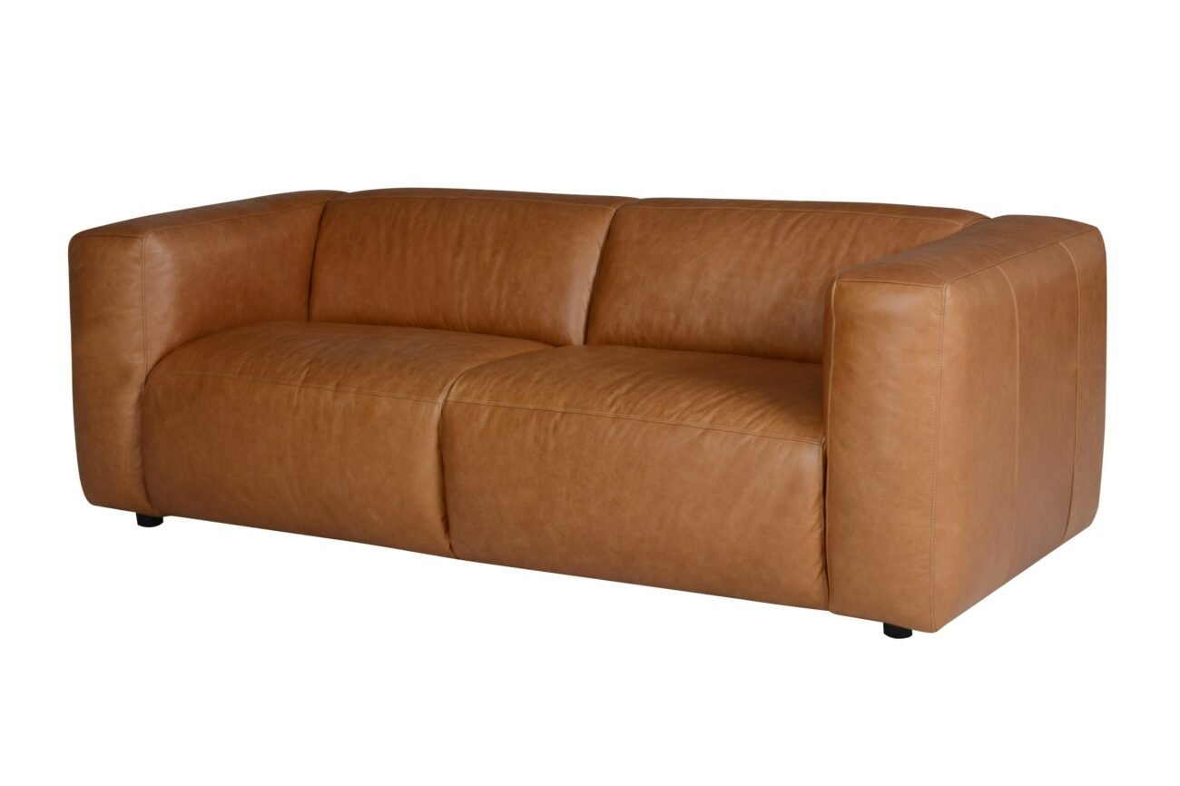 Divani Casa Atka - Modern Brown Leather Sofa - Image 2