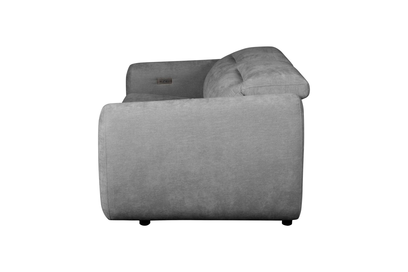 Divani Casa Brevig - Modern Grey Fabric Sofa w/ 2 Recliners - Image 2