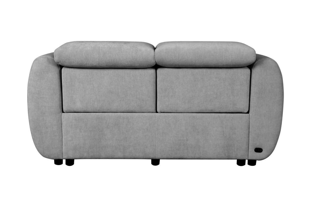 Divani Casa Brevig - Modern Grey Fabric Sofa w/ 2 Recliners - Image 3