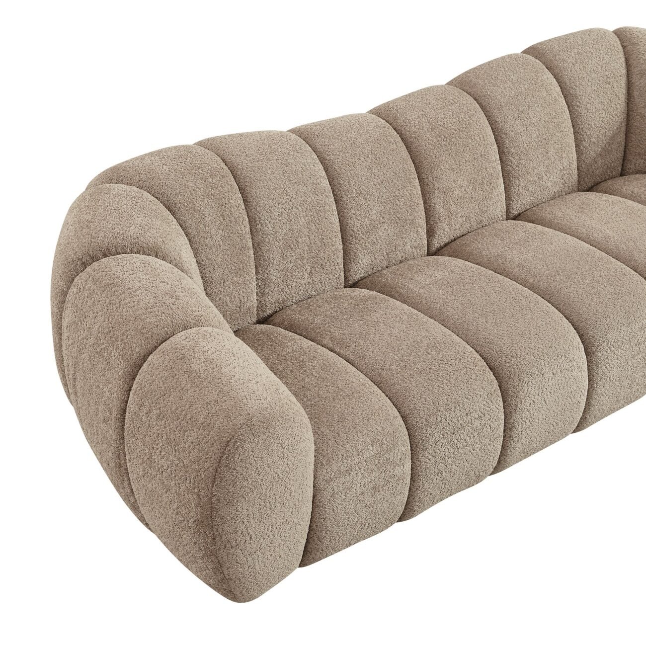 Divani Casa Suki - Modern Tan Fabric Sofa - Image 3