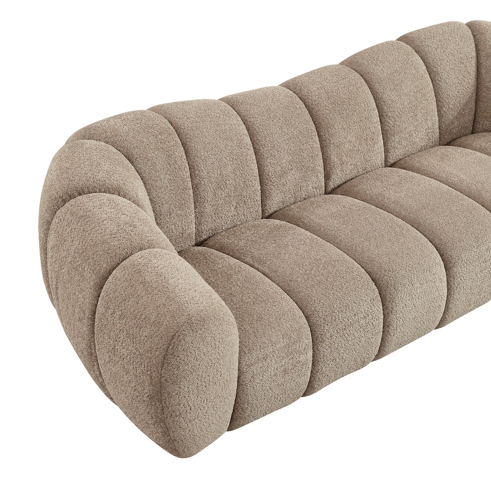 Divani Casa Suki - Modern Tan Fabric Sofa - Image 3