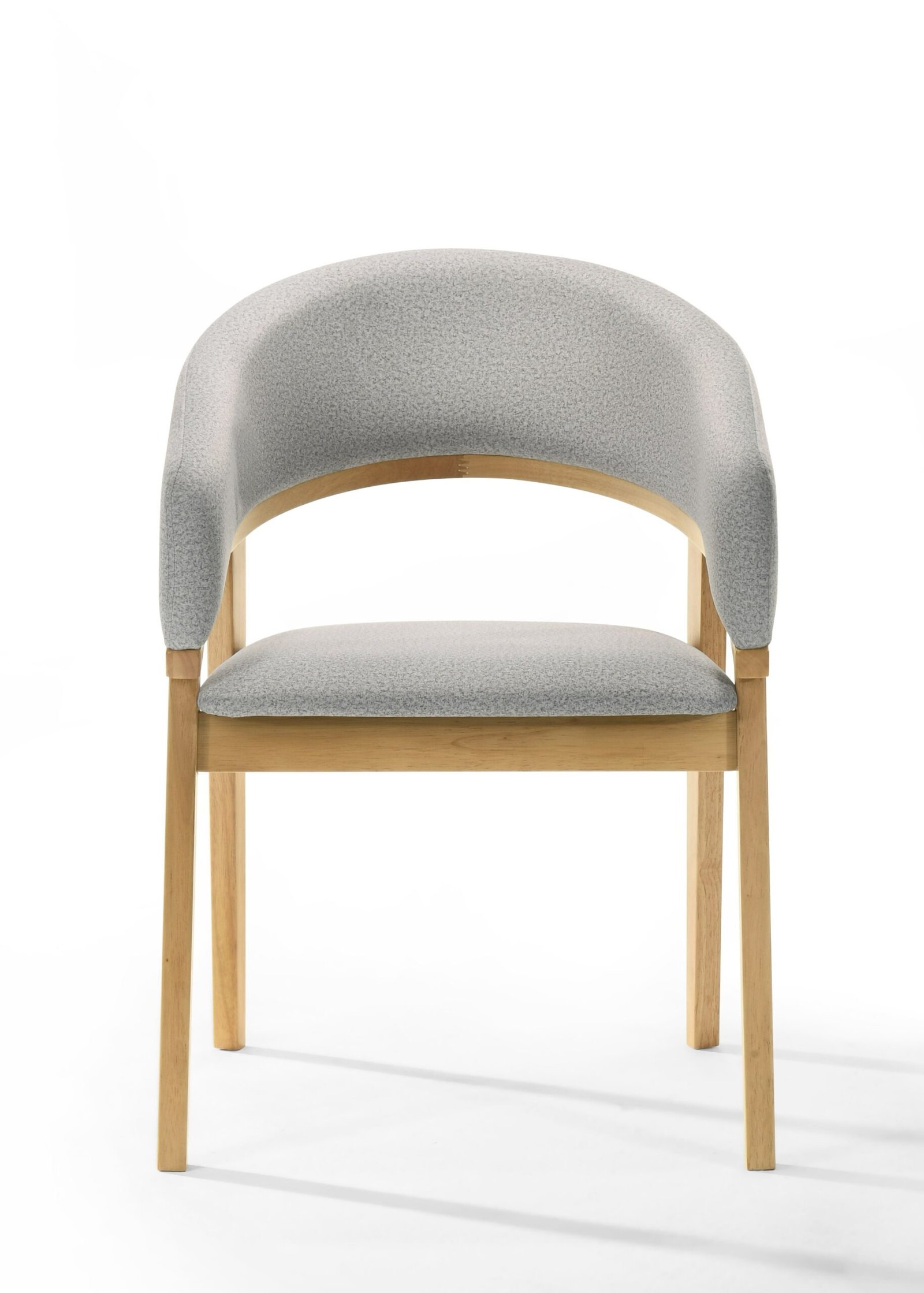 Modrest Truman - Mid-Century Modern Grey + Natural Oak Dining Chair