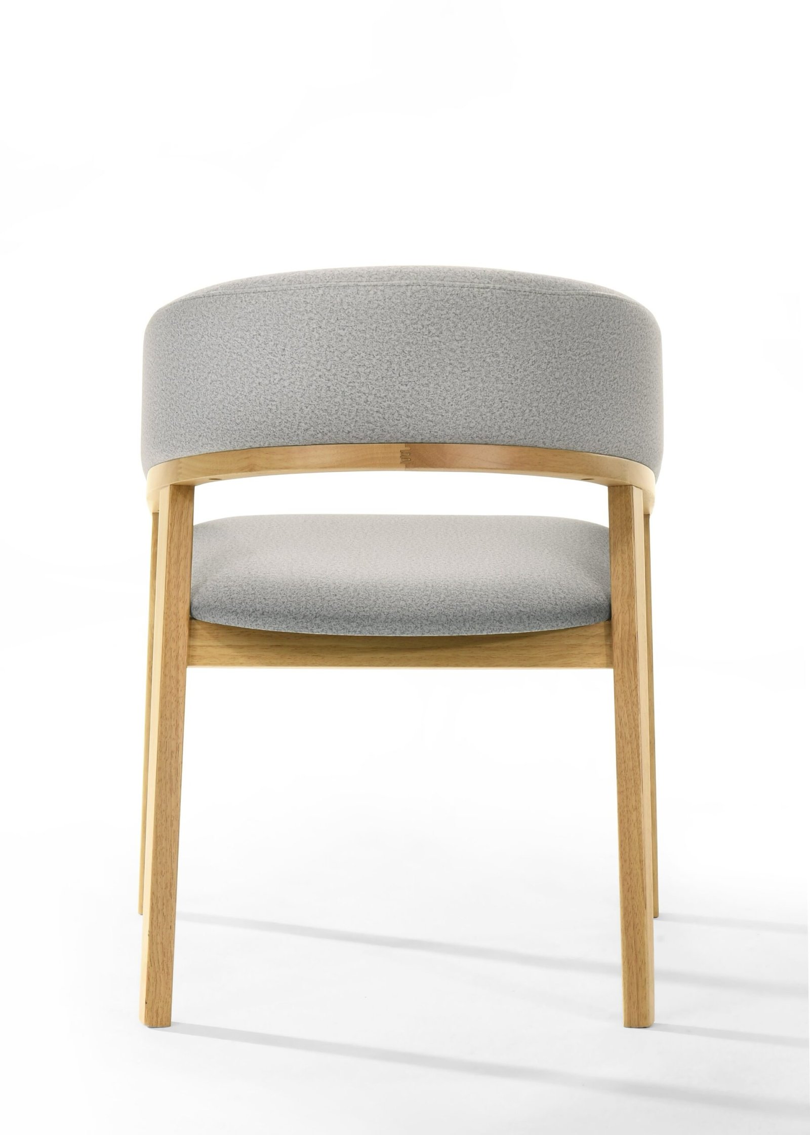 Modrest Truman - Mid-Century Modern Grey + Natural Oak Dining Chair - Image 2