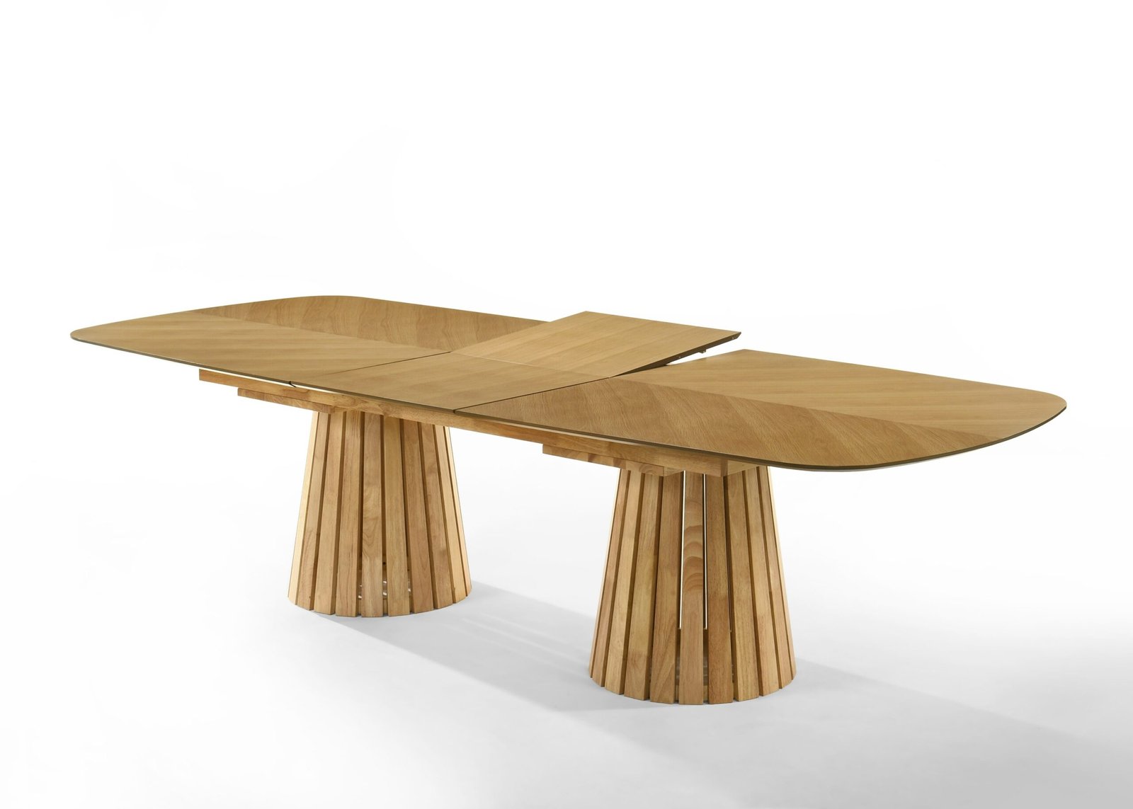 Modrest Truman - Mid-Century Modern Natural Oak Extendable Dining Table
