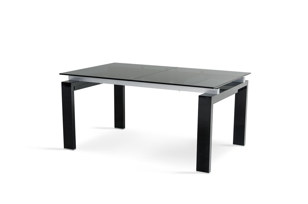 A&X Stratton Modern Black Extendable Dining Table - Image 4