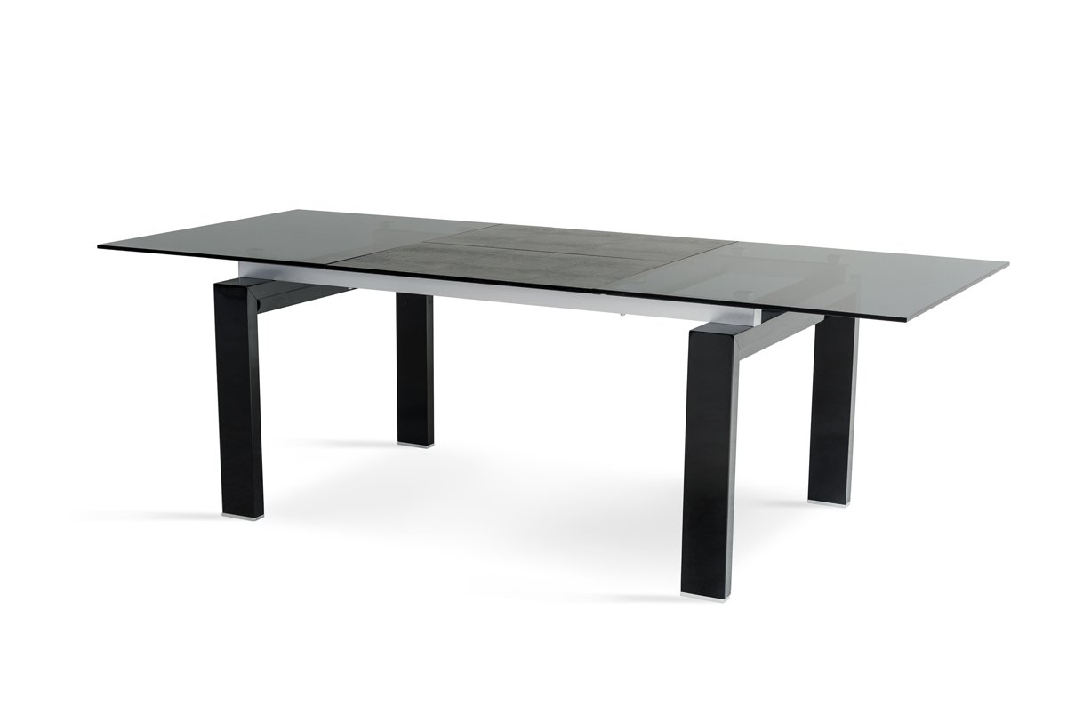 A&X Stratton Modern Black Extendable Dining Table - Image 3