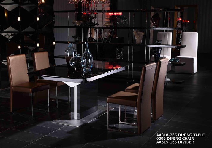 A&X 0099 Modern Gold Leatherette Dining Chair