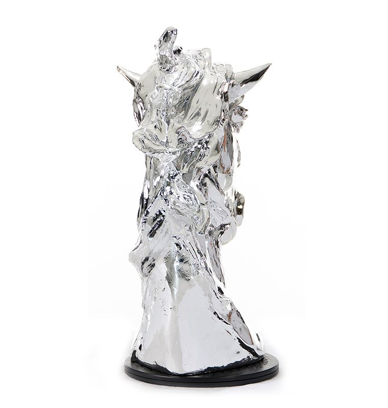 SZ0002 Modern Silver Horse Head Sculpture - Image 3